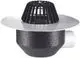Dallmer-Dachablauf-64-H-beheizt-DN-100-m-breitem-Flansch-Laubfangkorb-aus-PVC-641052
