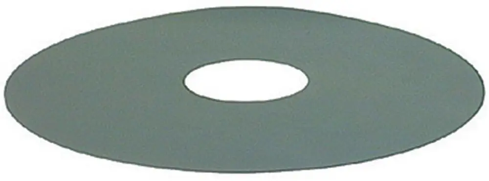 Dallmer Anschluss-Manschette in ovaler Form mit einem zentralen Loch, geeignet für Verbindungen in Abwassersystemen. Farbe: grau, Material: PVC.