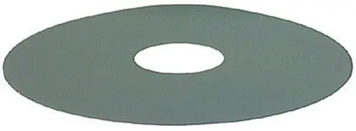 Dallmer Anschluss-Manschette in ovaler Form mit einem zentralen Loch, geeignet für Verbindungen in Abwassersystemen. Farbe: grau, Material: PVC.