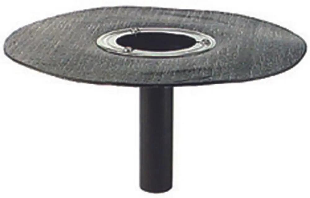 Balkonablaufgehäuse von Dallmer mit flachem, rundem Deckel und zentraler Öffnung. Robustes Design zur Entwässerung von Balkon- und Terrassenflächen.