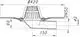 Dallmer Dachablauf mit einem Durchmesser von 420 mm. Sichtbare Anschlussleitung DN 50 für die Entwässerung. Diagramm mit Maßangaben und Installationsdetails.