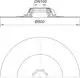 Schematische Darstellung einer Rohrabdichtung von Dallmer, mit oberer Ansicht und Maßeinzeichnung, die eine runde Form und Mittelbohrung zeigt.