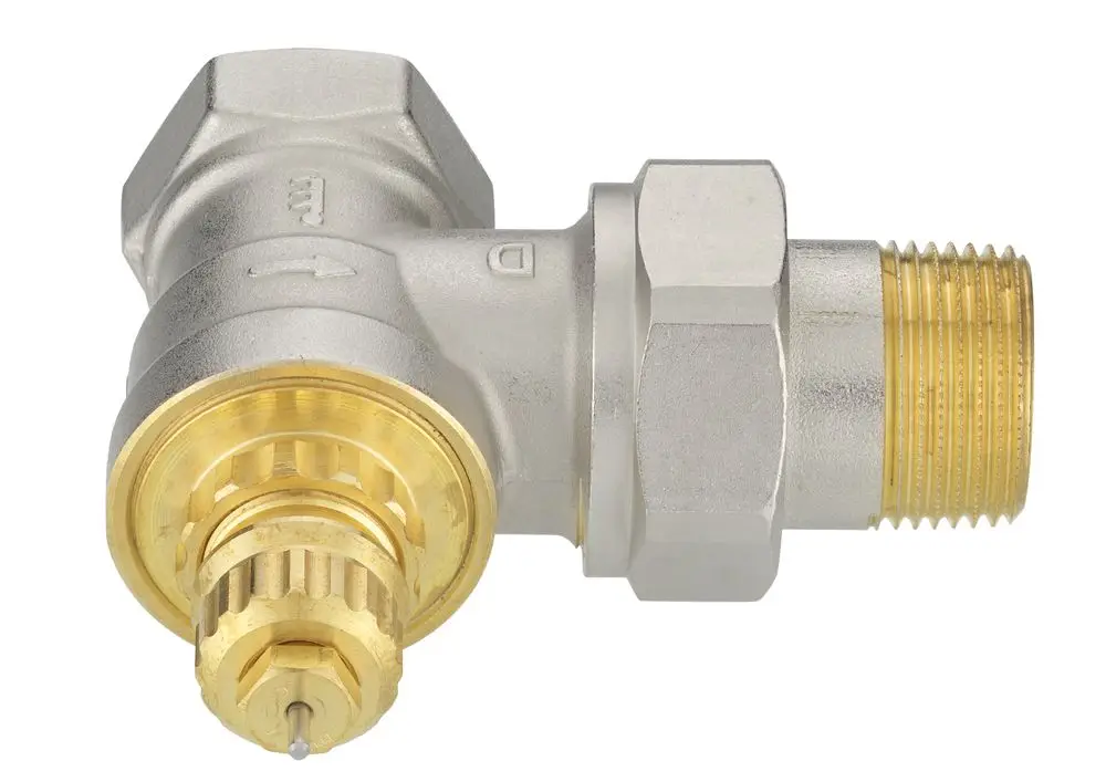 Danfoss Ventilgehäuse mit einer Unterkonstruktion aus Metall. Es ist in einem kompakten Design gefertigt, ideal für Heizungsanwendungen.