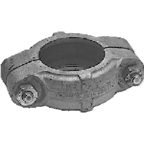 Kupplung von Grundfos, aus Metall gefertigt, mit zwei Schrauben zur Befestigung. Geeignet für den Anschluss von Rohren in Druckmodulen.