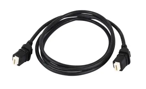 Schwarzes Kabel mit zwei Steckverbindern, typischerweise für die Verbindung von Danfoss NovoCon-Geräten in einem Daisy-Chain-Setup verwendet.