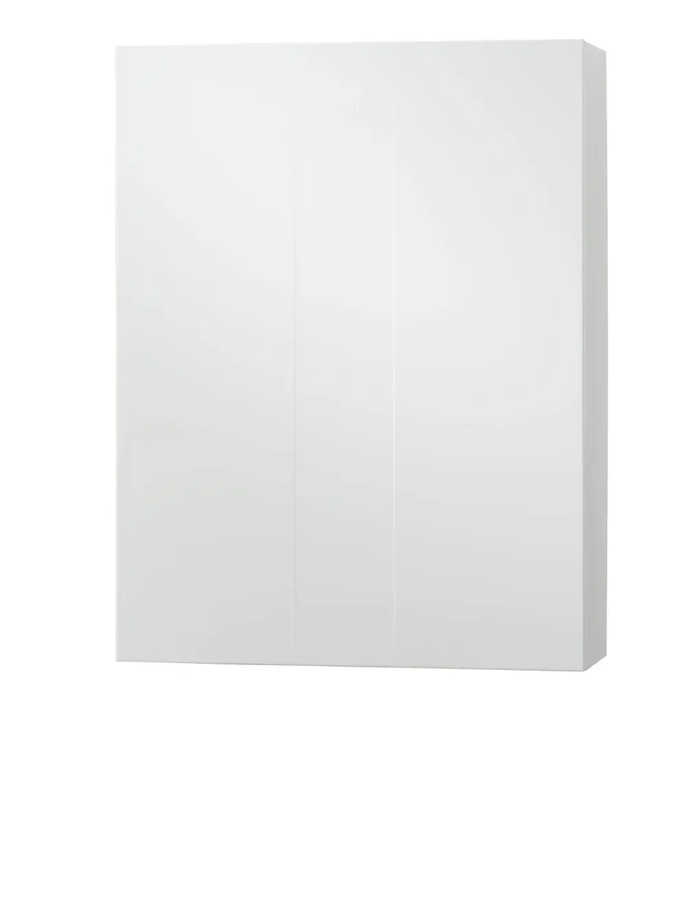 Weißer Aufputz-Behälter ohne Tür, hergestellt von Danfoss, mit glatter Oberfläche und einfacher Form, platziert vor einem hellen Hintergrund.