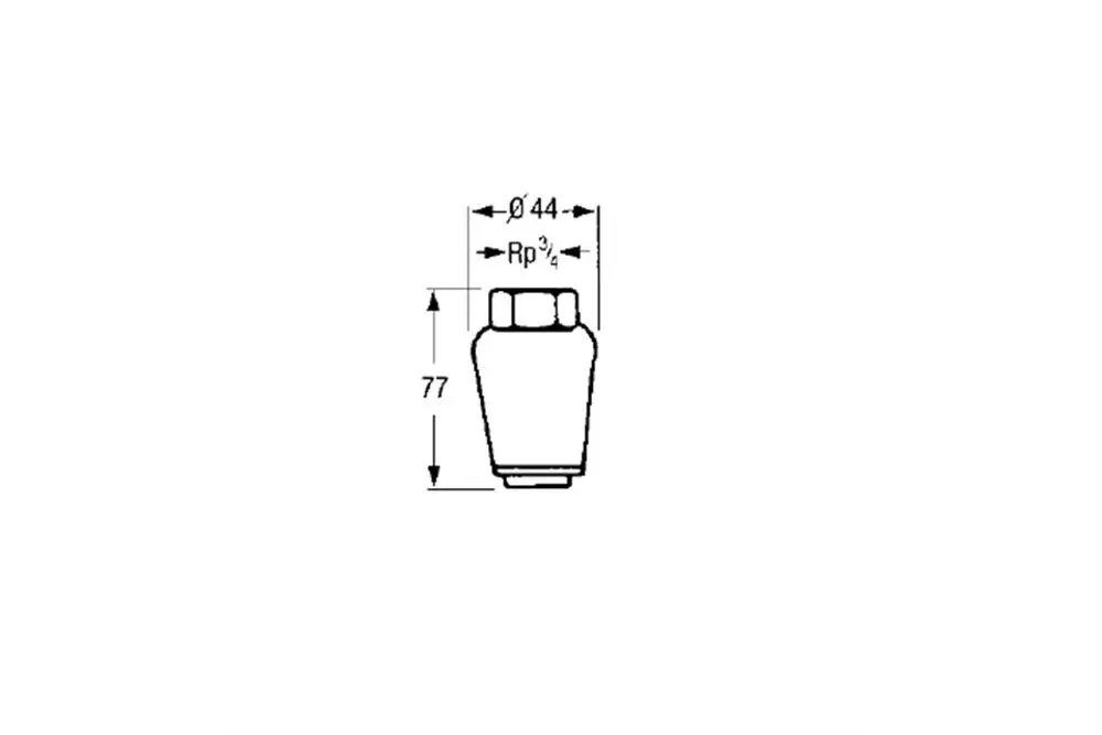 Grundfos Ventil für Unterwasserpumpen, detaillierte technische Zeichnung mit Abmessungen und Anschlussinformationen, in schematischer Darstellung.
