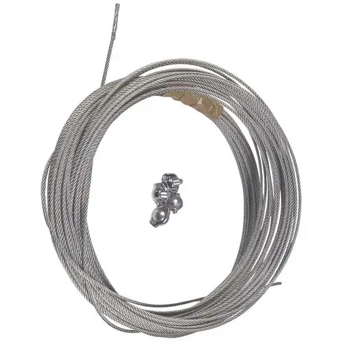 Edelstahl-Seil mit Befestigungselementen, geeignet für den Einsatz mit Grundfos Unterwasserpumpen. Seil hat eine Länge von 10 m und einen Durchmesser von 2 mm.