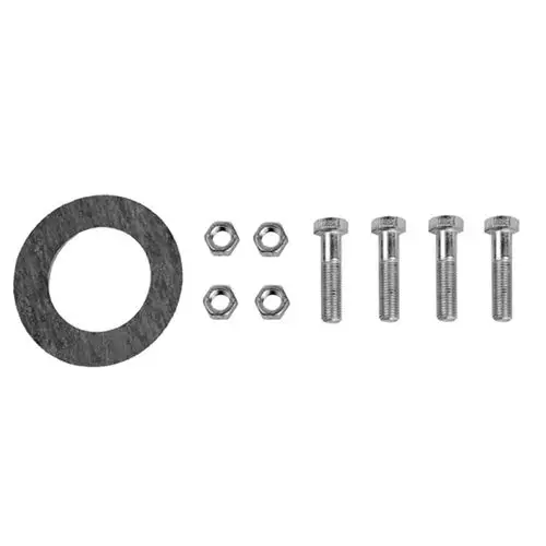 Grundfos Montageset bestehend aus einer Dichtung, vier Schrauben und Muttern, geeignet für die Installation von Hebeanlagen. Teile in metallischem Finish.