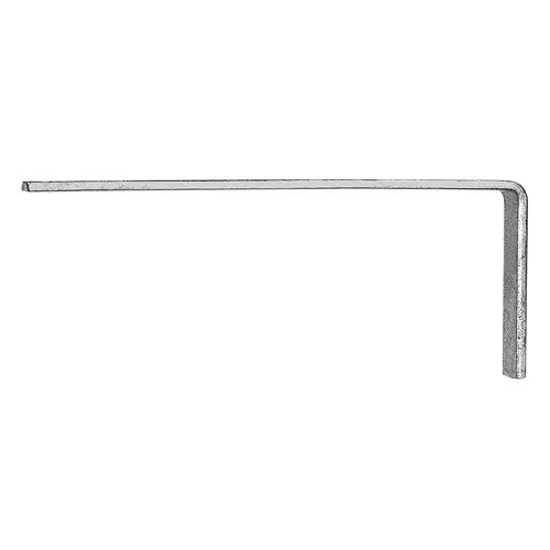 L-förmiger Halter aus Metall, möglicherweise für den Einsatz mit Grundfos-Schmutz- oder Abwasserpumpen, zur Befestigung eines Schwimmerschalters.