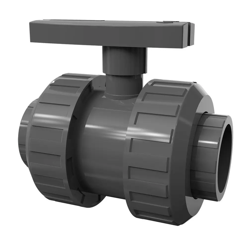 Absperrschieber aus PVC von Grundfos mit einem Griff für die Steuerung des Wasserflusses in Schmutz- oder Abwasseranwendungen.
