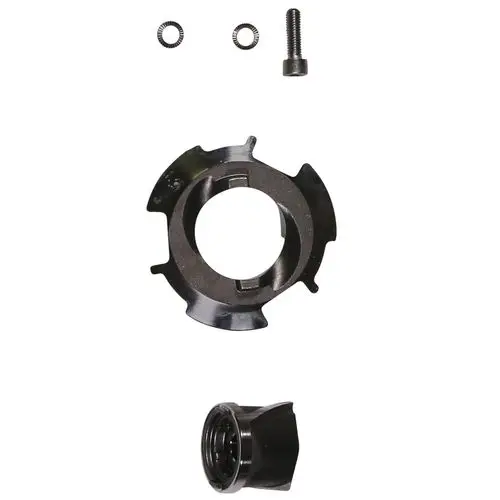 Ersatzteilset von Grundfos bestehend aus einem Schneidrad, einer Schraube und zwei Ringen, geeignet für spezifische Modelle.