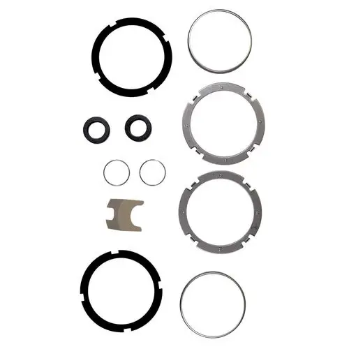 Ersatzteil-Kit von Grundfos mit verschiedenen Ringen und Scheiben, geeignet für die Montage und Wartung von Pumpenkomponenten.