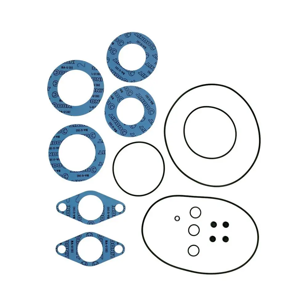 Dichtungsset von Grundfos mit verschiedenen Gummi- und Papierdichtungen in unterschiedlichen Formen, geeignet für CR(I/N)10/15/20 Modelle.