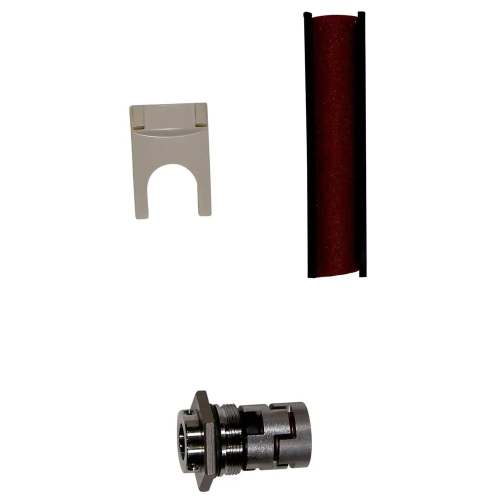 Ersatzteil-Kit von Grundfos bestehend aus einem Gleitringdichtungsblock, einem Halter und einer Dichtung für industrielle Anwendungen.