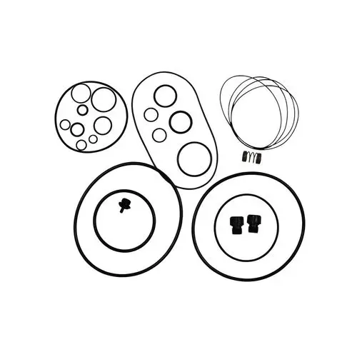 Ersatzteil-Kit von Grundfos mit verschiedenen O-Ringen und Dichtungen in unterschiedlichen Größen, geeignet für Reparaturen und Wartung.