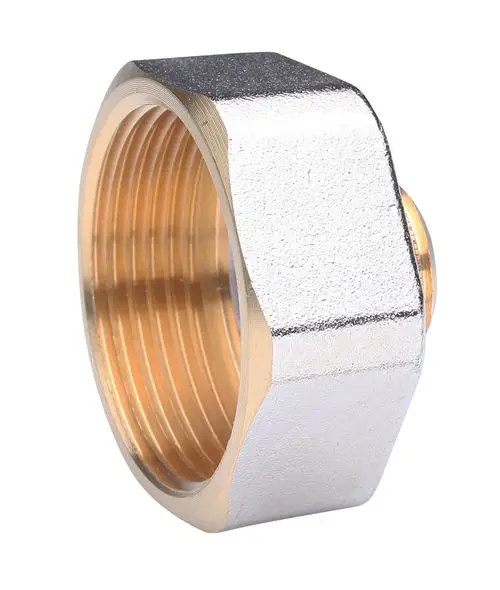Metallischer Reduziernippel mit Innengewinde. Geeignet für Rohrverbindungen. Hergestellt von Danfoss.