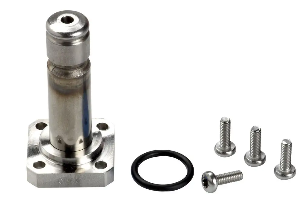 Trennmembraneinheit für Eckventil mit Metall- und Dichtungskomponenten, passend für Danfoss Produkte, abgebildet mit Schrauben und einer O-Ring-Dichtung.