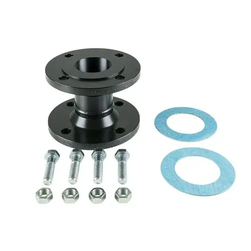 Adapterflansch von Grundfos, bestehend aus zwei Flanschen, Schrauben und Dichtungen. Zum Einsatz in Trockenläuferpumpen zur Verbindung von Rohrleitungen.