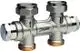 Danfoss-Hahnblock-RLV-KDV-druckgeregelt-fuer-Ventil-HK-R-3-4-Eck-mit-VL-rechts-013G7874