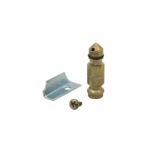 Messnippel und Fixierbeschlag aus Metall, verwendet für die Installation. Markierung für Danfoss Produkte vorhanden.