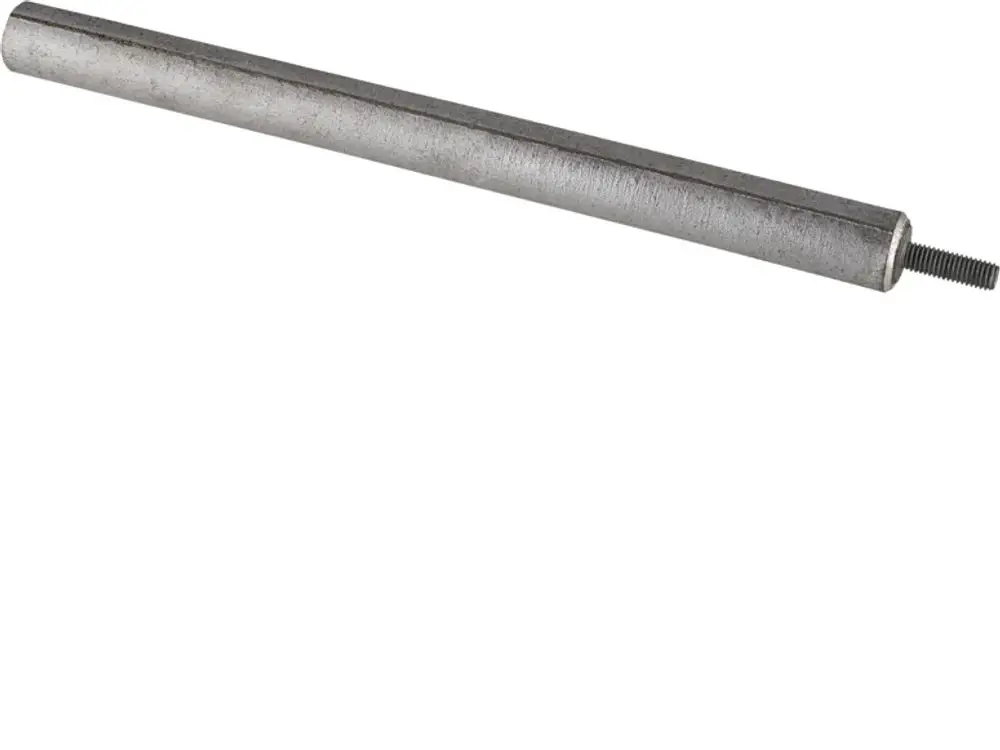 Stiebel Eltron Ersatzteil, metallische Stange mit Gewinde an einem Ende, vermutlich für Reparatur oder Austausch in einem technischen Gerät.