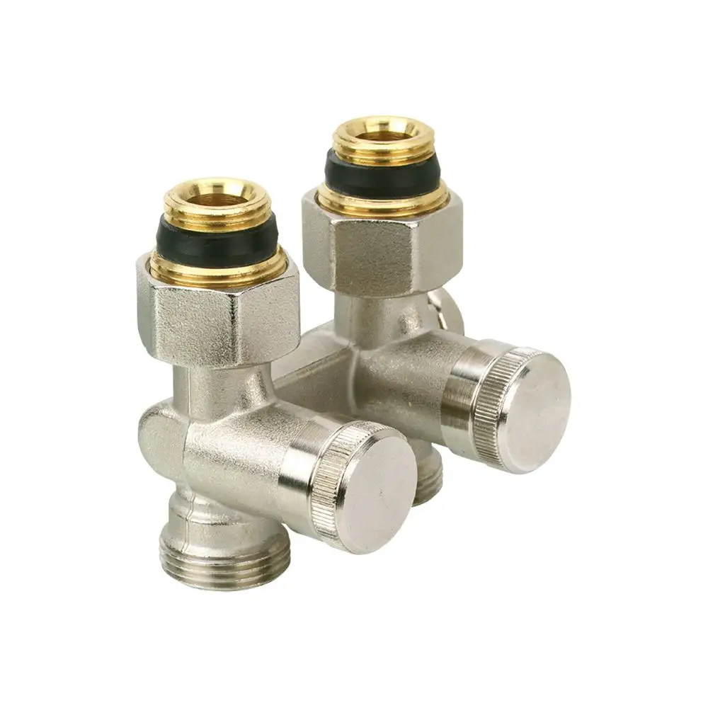 Danfoss Universalverschraubung mit zwei Anschlüssen, hergestellt aus Metall, mit Gewindeanschlüssen, für Heizungsventile geeignet.