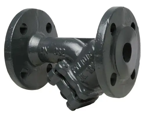 Danfoss Schmutzfänger mit Flanschen, grau lackiert, zur Filterung von Schmutz in Rohrleitungssystemen. Ideal für Anwendungen mit DN32-16, PN16.