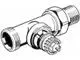 Danfoss Ventilgehäuse mit Gewindeanschlüssen, bestehend aus einem Hauptkörper und einer Regelvorrichtung, zur Integration in Heizungs- oder Kühlsysteme.