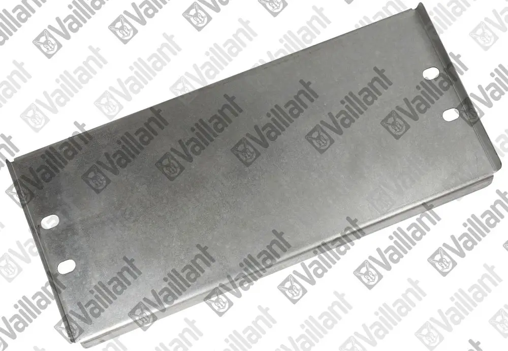 Vaillant Metalldeckel mit zwei Löchern, rechteckig, zur Abdeckung von technischen Komponenten.