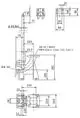 Technisches Diagramm einer Einhängevorrichtung von Wilo, mit detaillierten Maßen und Ansichten, einschließlich Flansch und DN 40/50 Anschluss.