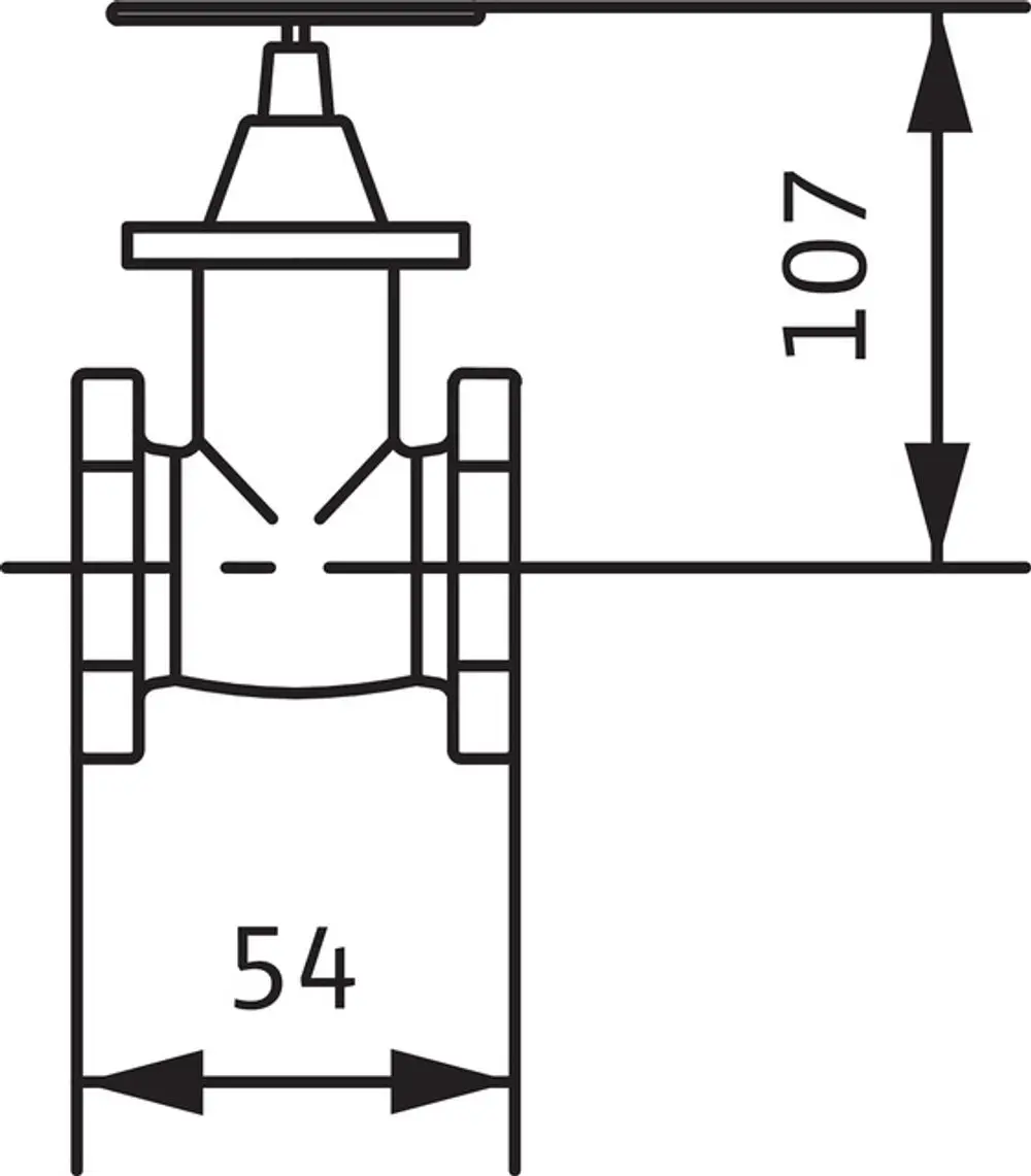 Mechanisches Zubehör, Absperrschieber mit klaren Konturen und Messskalen, abgebildet vor neutralem Hintergrund, ideal für Anwendungen mit Wilo Produkten.