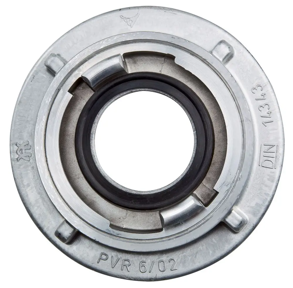 Mechanisches Zubehör von Wilo, sichtbar ist eine Storz A/B-Übergangskupplung mit einem runden Metallgehäuse und einem inneren Gummirand zur Dichtung.