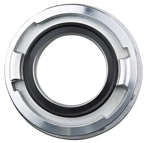 Mechanische Zubehörteile von Wilo, zeigt eine metallische Übergangskupplung mit gummiertem Innenring, geeignet für verschiedene Anschlussanwendungen.