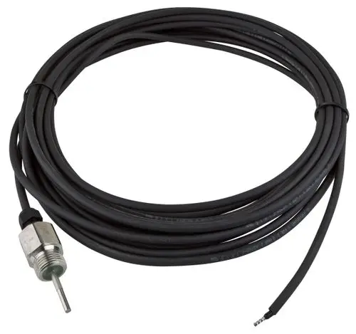 Kabel mit einer Stabelektrode von Wilo, geeignet für elektrische Anwendungen. Sichtbare Verbindungseinheit am Ende des Kabels.