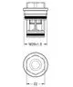 Abbildung einer Sicherungseinrichtung mit M28x1,5 Gewinde und einem Durchmesser von 22 mm, gefertigt von Grohe, zur Verwendung in SmartControl-Fertigsets.