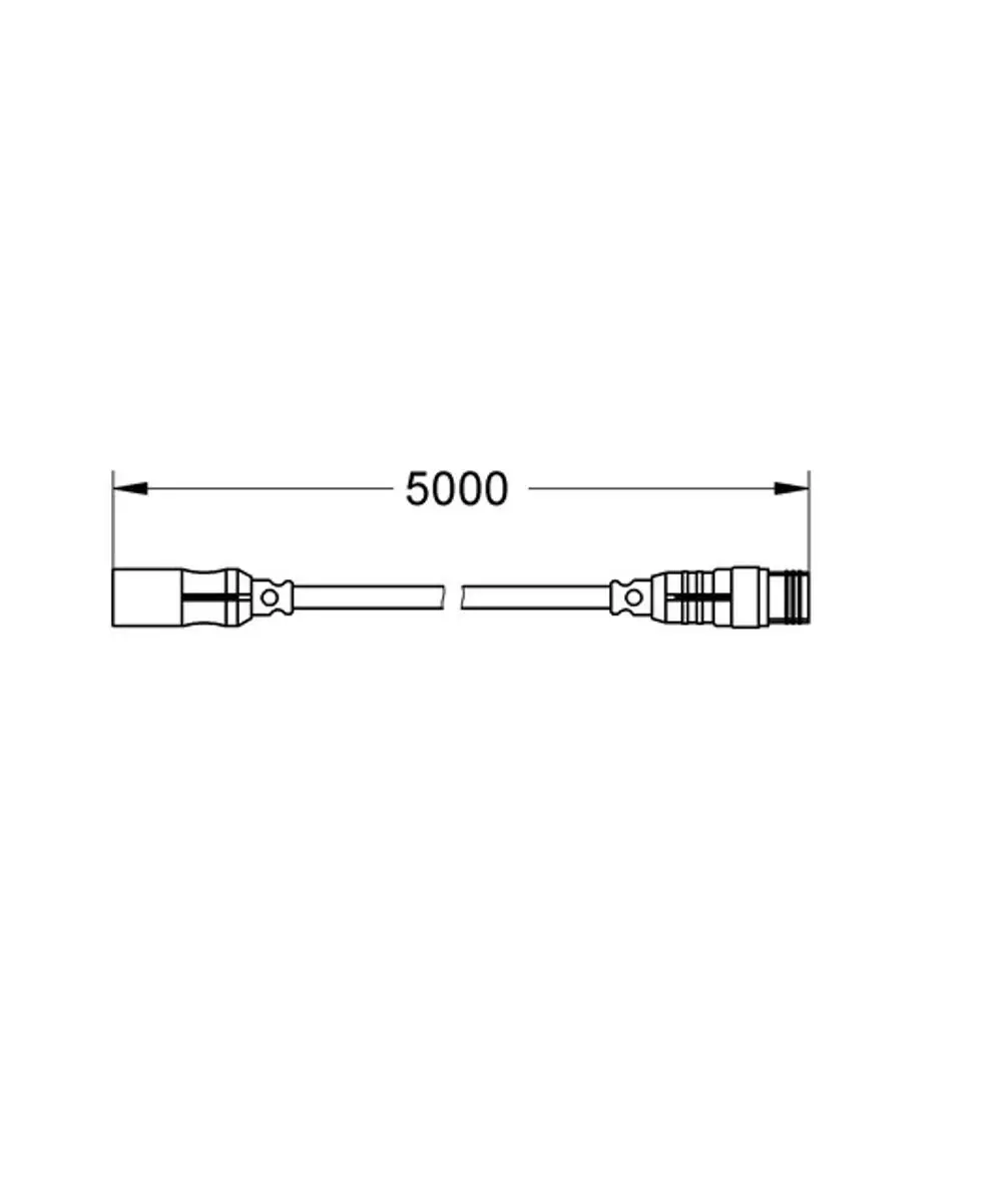 GROHE Kabel mit zwei Steckverbindern an beiden Enden und einem langen Kabel, geeignet für die Verbindung von Netzteil und Temperaturfühler.
