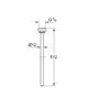 GROHE Anschlussrohr mit einem Durchmesser von 12 mm und einer Länge von 512 mm, mit G3/4 Gewinde für Spülendurchführung, in Chromoptik.