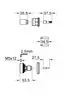 Technisches Diagramm einer Grohe Verlängerung mit verschiedenen Maßen und Anschlussdetails, einschließlich M5-Schraube und weiteren Abmessungen.