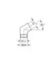 GROHE Adapter mit einem Winkel von 30° und einem Durchmesser von 24 mm. Geeignet für Br.-Halter/-Stange, Ausführung in Chrom. Anschluss G½".
