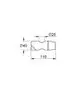 Grohe Gleitelement, ergonomisches Design mit verschiedenen Durchmessern, abgebildet in technischer Zeichnung mit Maßangaben.