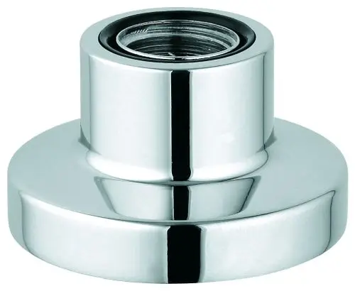 Grohe Installationsstück mit einem zylindrischen Kopf und einer gewindeten Öffnung, montiert auf einer flachen Basis. Geeignet für herausziehbare Brausen.