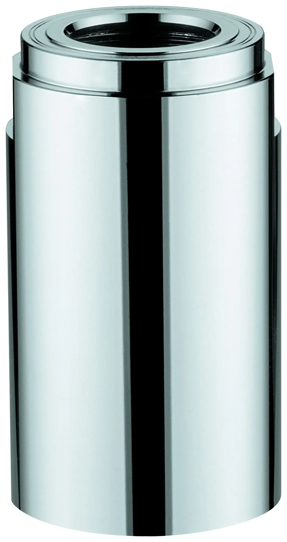 Grohe Kappe aus verchromtem Metall, zylindrische Form, mit rundem Rand und Innengewinde, geeignet für UP-Ventile.
