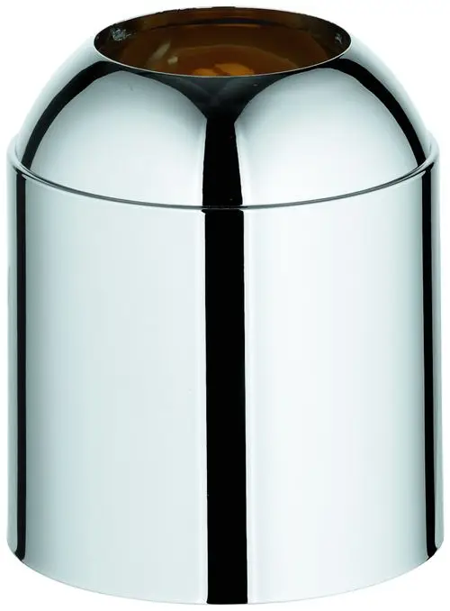 Grohe Kappe in Chrom mit abgerundetem oberen Rand, geeignet für verschiedene Anwendungen im Sanitärbereich, auf glattem, reflektierendem Material.