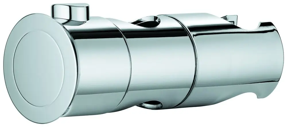 Chrome-farbenes Gleitelement von Grohe mit einer zylindrischen Form und einem seitlichen Knopf. Geeignet für verschiedene Anwendungen im Sanitärbereich.