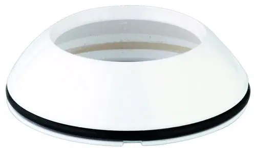 GROHE Kappe in moon white, halbkugelförmig mit schwarzem Dichtungsring, für die Verwendung in Sanitärinstallationen.