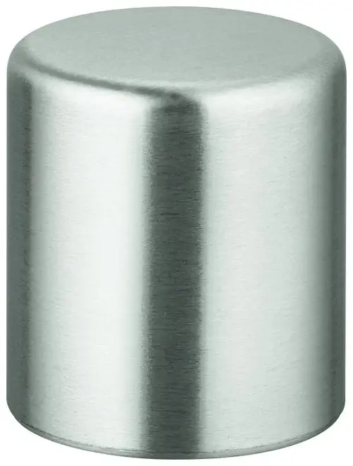 Grohe Umstellknopf in metallischer Optik, zylindrische Form mit abgerundetem oberen Ende, ohne sichtbare Befestigungen, auf heller Fläche platziert.