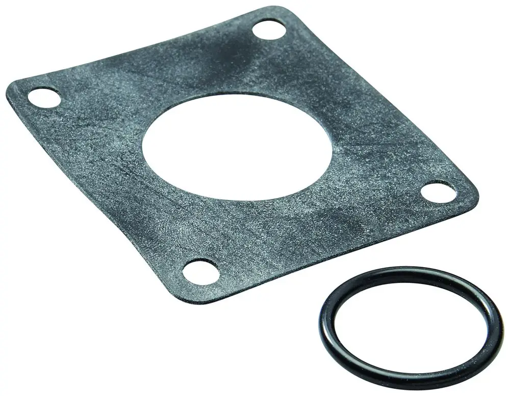 Ein Dichtungsset bestehend aus einer quadratischen Dichtung und einem O-Ring, geeignet für die Installation mit Grohe Produkten.