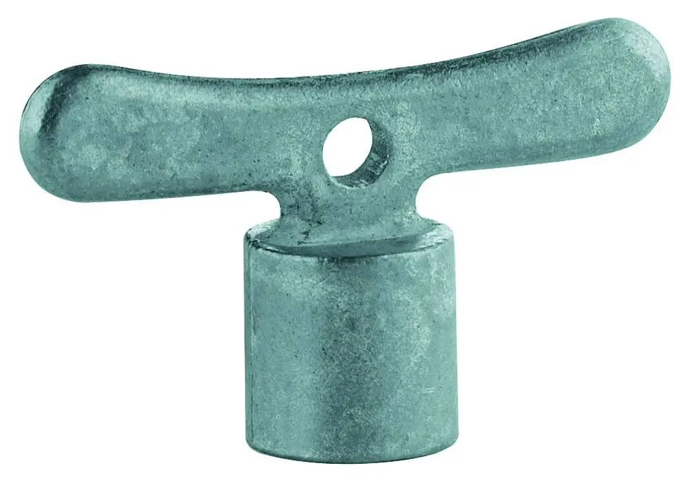 Steckschlüssel aus Metall mit einem Innenvierkant. Die Oberfläche ist metallisch und gleichmäßig, gut geeignet für Anwendungen mit Grohe-Produkten.