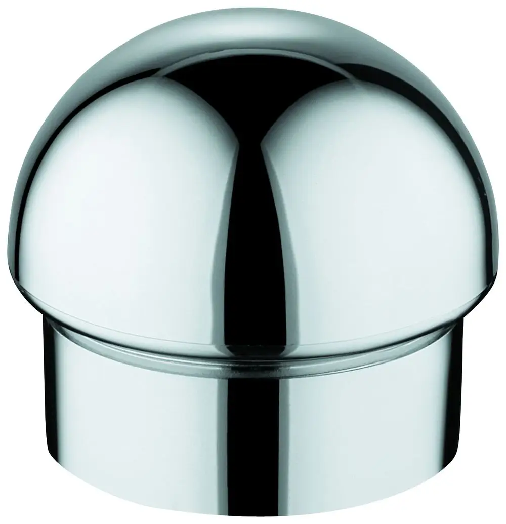 GROHE Umstellknopf in chromfarbener Ausführung, mit einer halbkugelförmigen Oberseite und einer glatten, glänzenden Oberfläche.